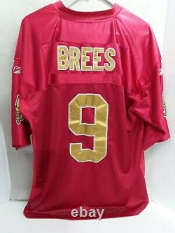 Size 54 Reebok New Orleans Saints Drew Brees Official Red Shirt Practice Captain