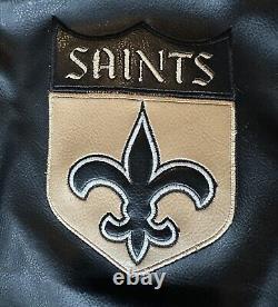 Size XL New Orleans Saints Leather Jacket