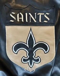 Size XL New Orleans Saints Leather Jacket