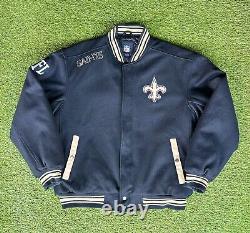 Size XL New Orleans Saints Wool Varsity Jacket