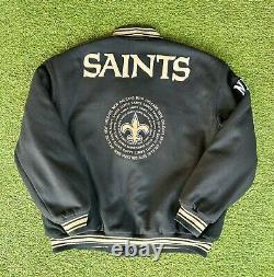 Size XL New Orleans Saints Wool Varsity Jacket