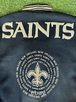 Size XL New Orleans Saints Wool Varsity Jacket