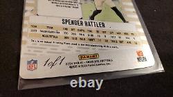 Spencer Rattler 2024 Panini Absolute Football Rookie RC Auto 1/1 Print Plate