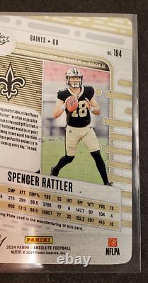 Spencer Rattler 2024 Panini Absolute Football Rookie RC Auto 1/1 Print Plate