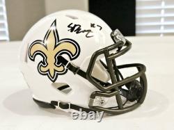 Spencer Rattler New Orleans Saints Autographed Signed Mini Helmet PSA