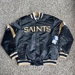 Starter New Orleans Saints NFL Men's Quilt Lined Front Snap Jacket Men's Medium