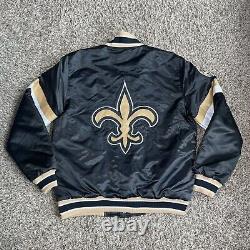 Starter New Orleans Saints NFL Men's Quilt Lined Front Snap Jacket Men's Medium