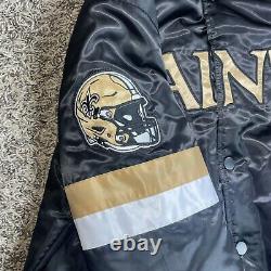 Starter New Orleans Saints NFL Men's Quilt Lined Front Snap Jacket Men's Medium