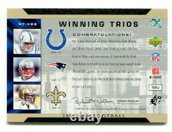 TOM BRADY/PEYTON MANNING/DREW BREES 2007 UD Upper Deck SPX Triple Game Jersey SP