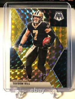 Taysom Hill 2020 Panini Mosaic Choice #146 Black Gold Prizm SSP #7/8