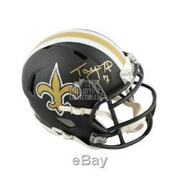 Taysom Hill Autographed New Orleans Saints Flat Black Mini Football Helmet BAS
