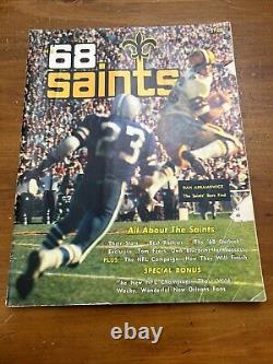 The 68 New Orleans Saints Magazine 1968 Season Vintage Rare