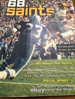 The 68 New Orleans Saints Magazine 1968 Season Vintage Rare