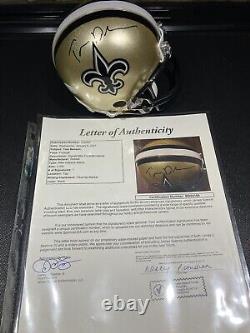 Tom Benson Signed New Orleans Saints Signed Mini Helmet. JSA