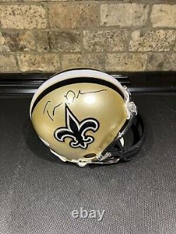 Tom Benson Signed New Orleans Saints Signed Mini Helmet. JSA