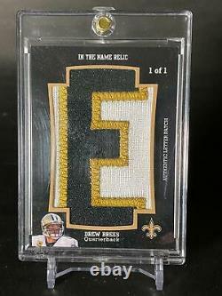 Topps Drew Brees COMPLETE NAMEPLATE LETTERS ALL TRUE 1/1 GAME WORN Saints