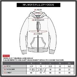 Ultra Game NFL Men's Full Zip Soft Fleece Hoodie Letterman Varsity Jacket