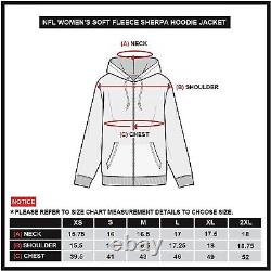Ultra Game NFL Women's Soft Fleece Sherpa Hoodie Jacket