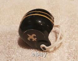 VINTAGE 1969 New Orleans Saints Black Helmet Mini Gumball Rarest BLACK STRIPE