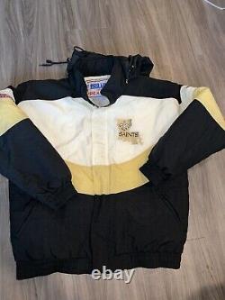 VINTAGE 90s STARTER NEW ORLEANS SAINTS FULL ZIP JACKET Men's Size M