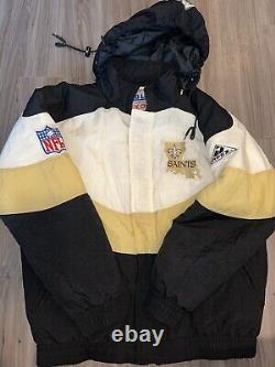 VINTAGE 90s STARTER NEW ORLEANS SAINTS FULL ZIP JACKET Men's Size M