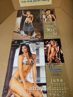 VTG 2008 NEW ORLEANS SAINTS Calendar Saintsations Cheerleader Swimsuit SIGNED