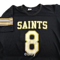 VTG 70s-80s NFL New Orleans Saints Black Archie Manning #8 Mens XL Jersey