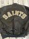 Vtg Chalk Line New Orleans Saints 2xl Starter Style Spellout Nfl Satin Jacket