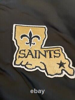 VTG Chalk Line New Orleans Saints 2XL Starter Style Spellout NFL Satin Jacket