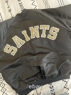 VTG Chalk Line New Orleans Saints 2XL Starter Style Spellout NFL Satin Jacket