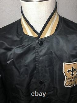 VTG New Orleans Saints NFL Proline Starter Satin Jacket Embroidery Size XL USA