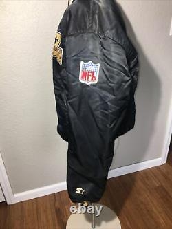 VTG New Orleans Saints NFL Proline Starter Satin Jacket Embroidery Size XL USA