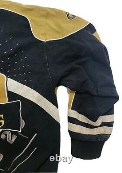 VTG New Orleans Saints Official NFL Size S Denim Team Jacket Spellout Big Logo