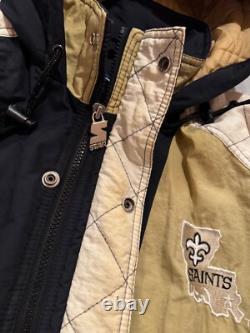 VTG STARTER jacket coat NFL New Orleans Saints Football embroidered Mens Large