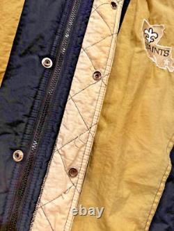 VTG STARTER jacket coat NFL New Orleans Saints Football embroidered Mens Large