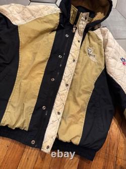 VTG STARTER jacket coat NFL New Orleans Saints Football embroidered Mens Large