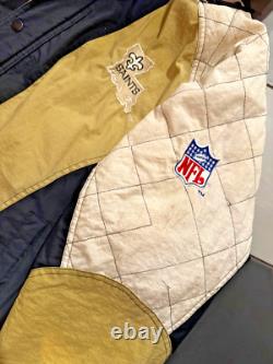 VTG STARTER jacket coat NFL New Orleans Saints Football embroidered Mens Large