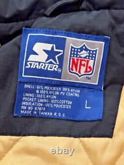 VTG STARTER jacket coat NFL New Orleans Saints Football embroidered Mens Large