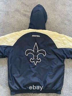 VTG Vintage Starter Jacket Large NFL New Orleans Saints