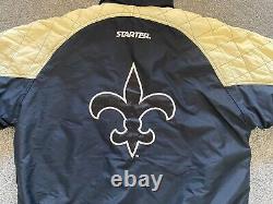 VTG Vintage Starter Jacket Large NFL New Orleans Saints