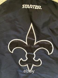 VTG Vintage Starter Jacket Large NFL New Orleans Saints