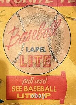 Vintage 1950's Philadelphia Phillies Baseball Lapel Light Pin Store Display Old