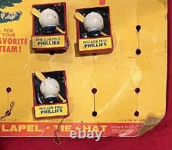 Vintage 1950's Philadelphia Phillies Baseball Lapel Light Pin Store Display Old