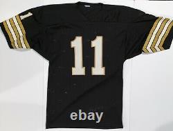 Vintage 1970's New Orleans Saints Black Football Jersey Sz Large Early Sewn #'s