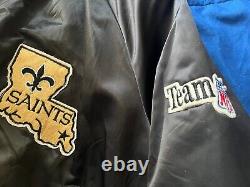 Vintage 80's Chalkline NFL New Orleans Saints satin jacket spellout M