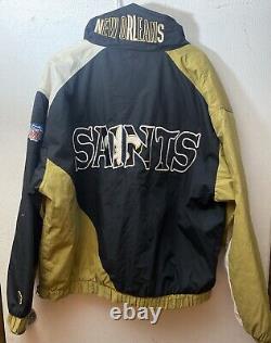 Vintage 90's New Orleans Saints Pro Player Daniel Young Team NFL Puffer Jacket L