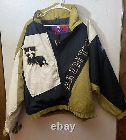 Vintage 90's New Orleans Saints Pro Player Daniel Young Team NFL Puffer Jacket L