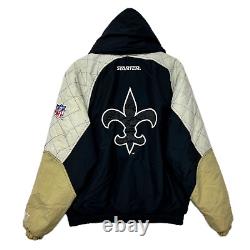 Vintage 90s NFL New Orleans Saints Beige Insulated Jacket Size S Starter
