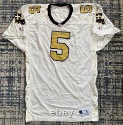 Vintage 90s New Orleans Saints Heath Shuler Champion Pro Cut Authentic Jersey 48