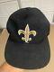 Vintage 90s New Orleans Saints Nfl New Era Plain Logo Snapback Hat Cap Euc